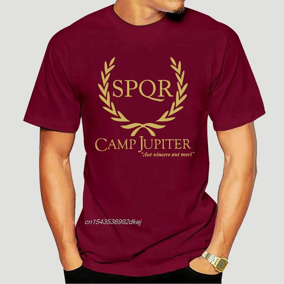 Men SPQR T CAMP Jupiter Camp Halfblood Percy Jackson Tričko Štýlové posádky krátke rukávy Top Cotton Tee tričko 3040D