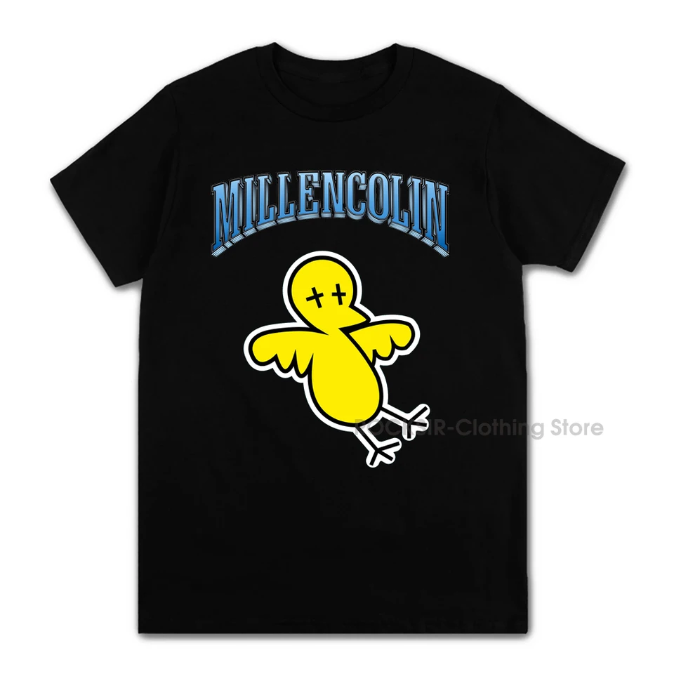 Men Tieň leto Millencolin Band Swedish Punk Rock Homme Príležitostné priedušné košele 100% bavlnené okrúhle topy krku Tees S-3xl
