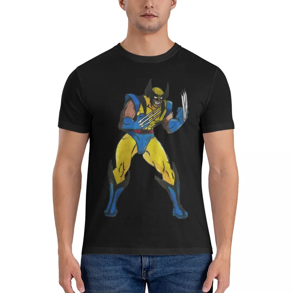 Men Tirts Marvel X-Man Deadpool & Wolverine 100% bavlnené odevy móda krátke rukávy okrúhle tričko tričko Originálne tričká