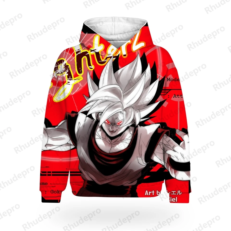 Men tričko vysokokvalitné dragonballz goku s dlhým rukávom Pánske košele s kapucňou nadmerne veľké oblečenie Super Saiya Trend tops anime