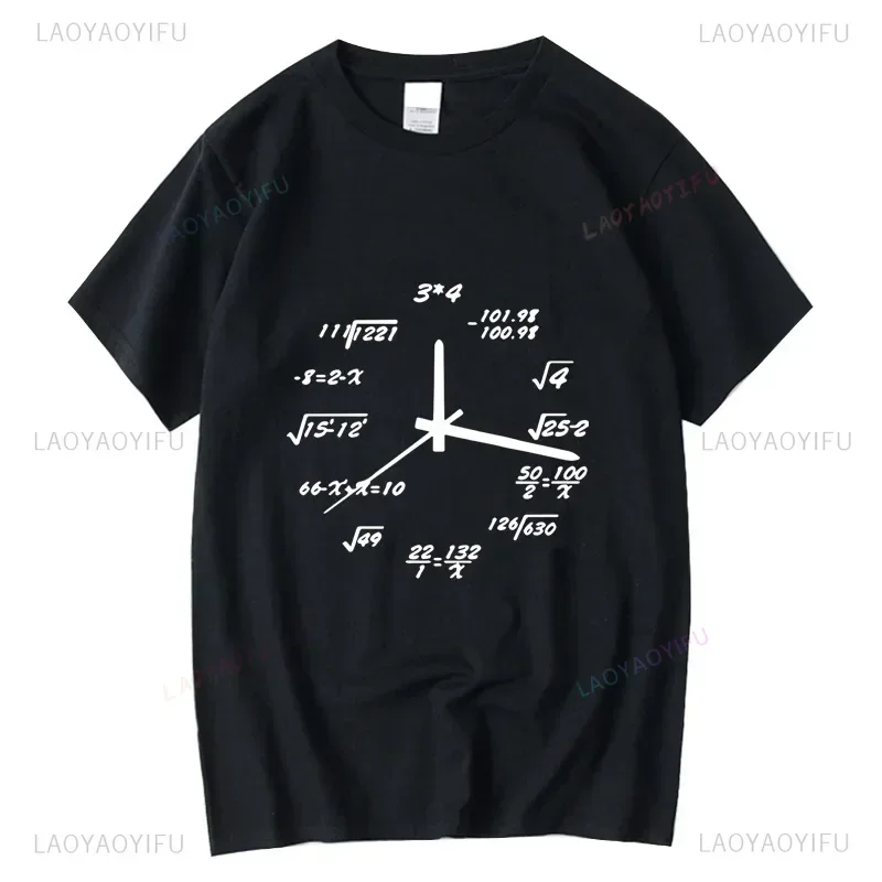 Men Tshirt Funny Math Clock Grafické tričká letné letné voľné vrcholy pre mužov Krátke rukávy tričko mužské topy Ropa hombre camisetas