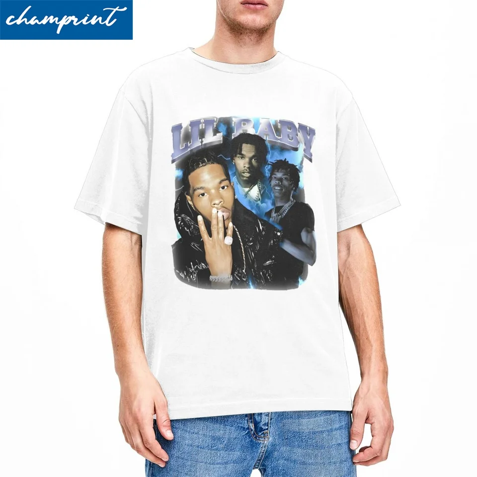 Men Women's Lil Baby Hudba T tričko hip hop rap hudba album Pure Cotton Tops úžasné tričko s krátkym rukávom tričko nové príchod