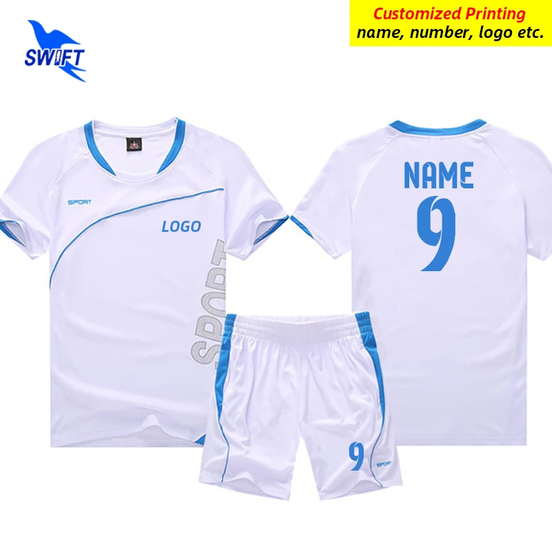 Mens Boys Football Jersey Suck Team Sport Training Futbal Jersey Set Kids Prispôsobiť tlačové logo Priedušné súpravy s krátkym rukávom
