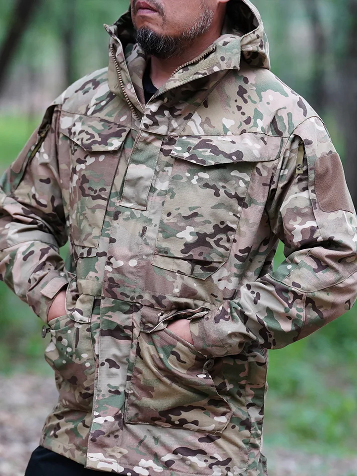 Mens M65 Windbreaker taktická bunda fleece vložka jeseň Zimná zimná vonkajšia turistika lezenie teplý kabát s kabátom maskovacie pracovné oblečenie