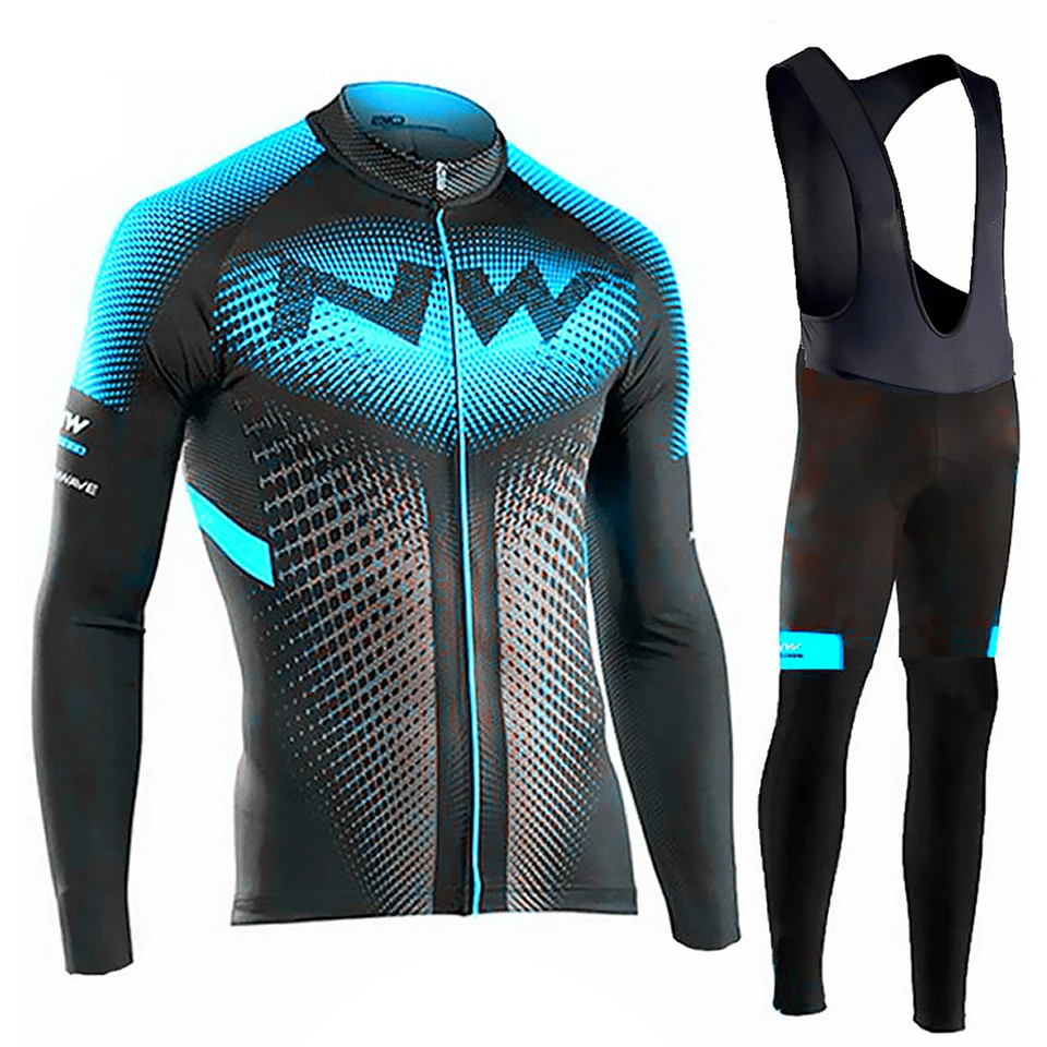 Mens's Cycling Jersey súpravy NW Sportswear Professional Motokross Sportswear Priedušné oblečenie s 1 bezplatnými cyklickými okuliarmi