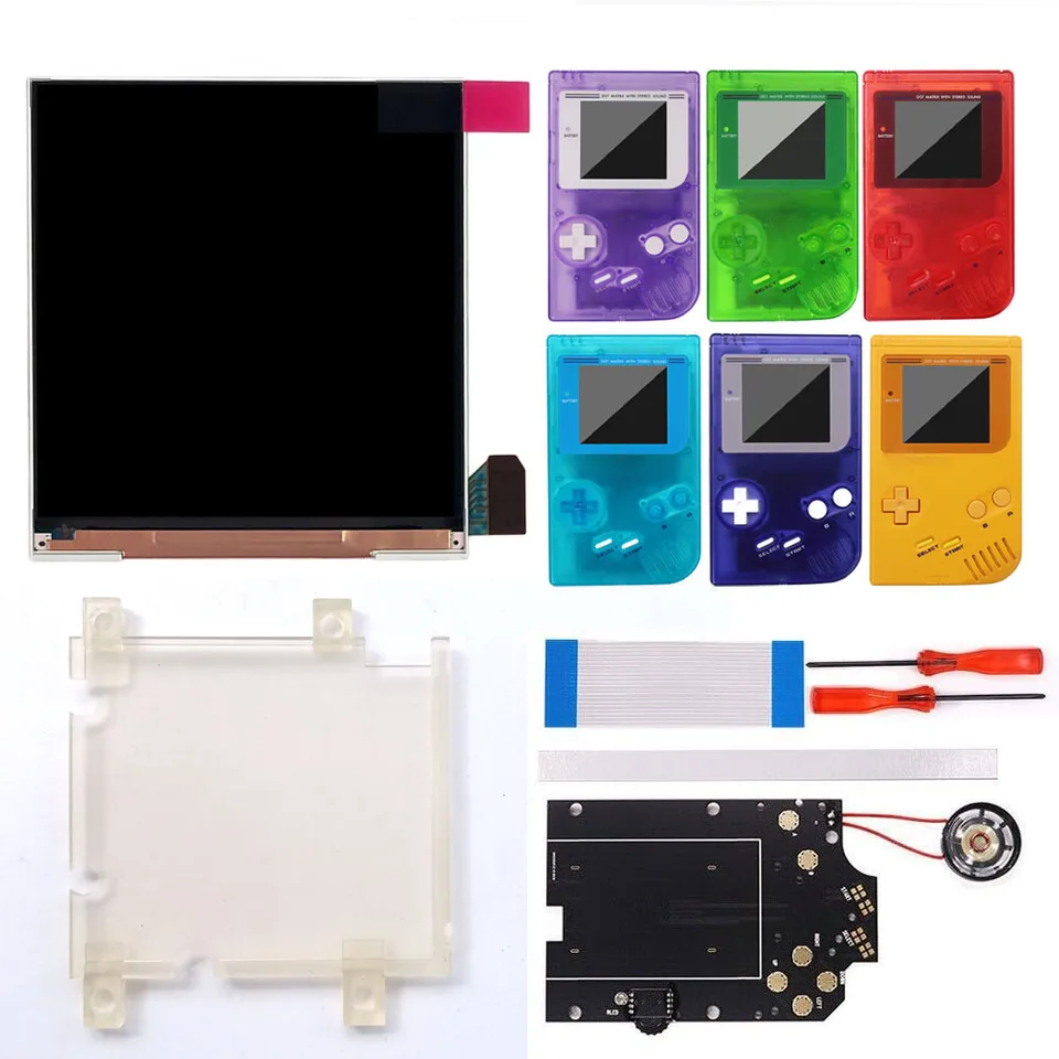 MENU OSD MENU DMG IPS LCD BASDLIGHT KIT W/PRE-CUT SURLE SOLUSER Reproduktor pre GameBoy HAILE RERO RETRO PIXEL IPS Q5