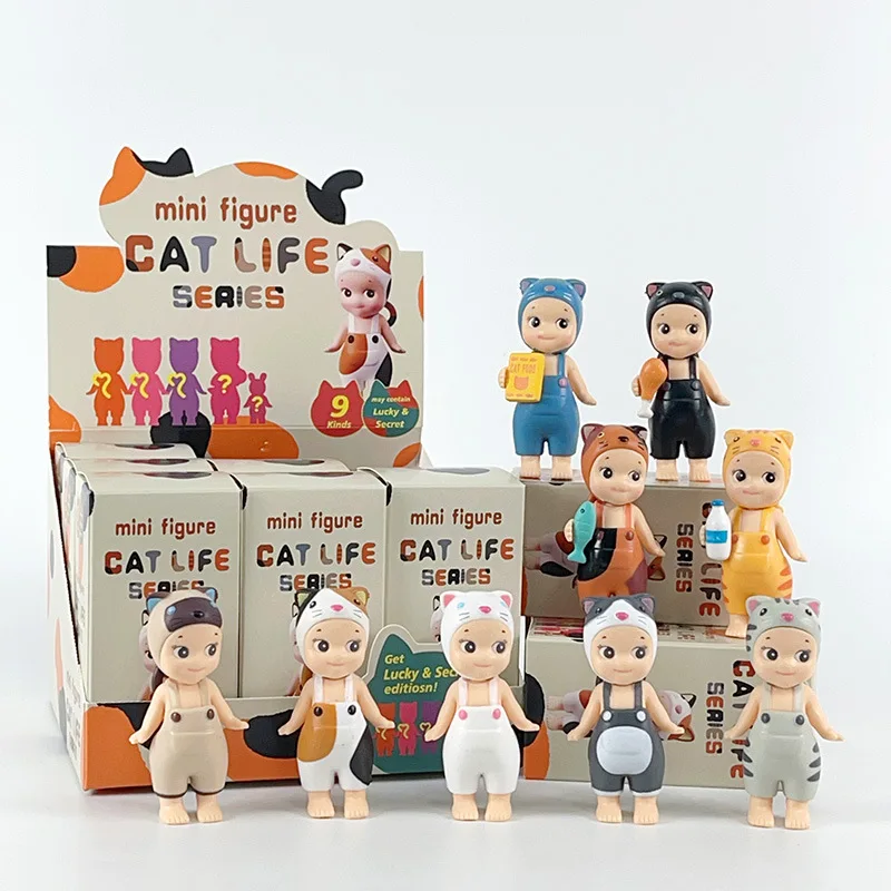 Meow Daily Blind Box Sonny Angel Mini postava mačky životné akcie figúrky hračky ozdoby bábiky Fanúšikovia pre darček pre deti