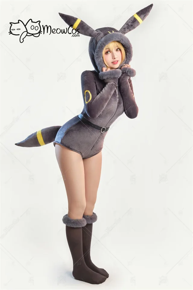 Meowcos PM Derivát Cosplay kostým mesačný svit anime derivát Furry mikina Deep v Romper Bodysuit ponožky s opaskom a chvostom