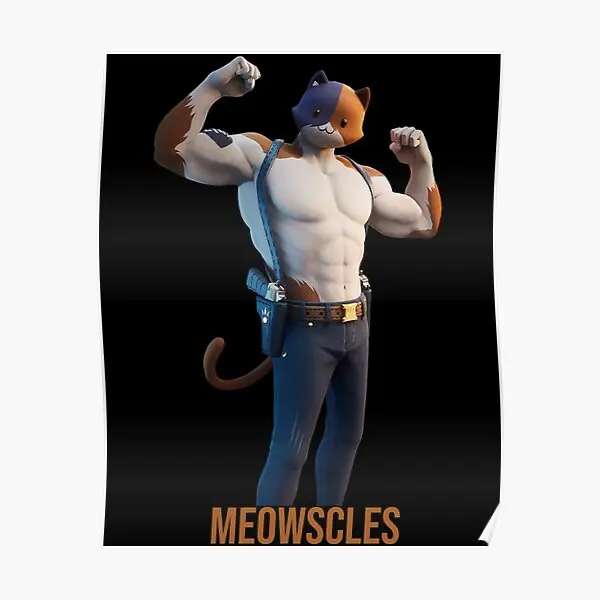 Meowscles plagát maľovanie dekorácie tlač maľovacia maľba Moderná vinobranie stena vtipná domáca umelecká miestnosť bez rámu
