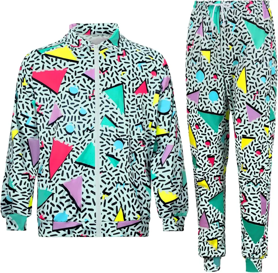 MEPASE RETO 80S 90S outfit for Men Side Taping Sportswear Urbanwear Streetwear Casywear Long Ruckve 90s Tracksuit for Rogger