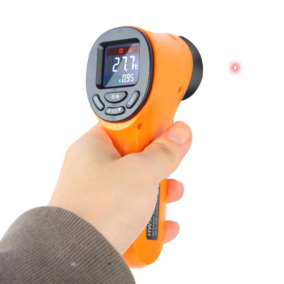 Merač teploty laserovej teploty -50 ~ 550 ° C IR TerMometro Digitálny infračervený termermeter LCD zobrazuje nekontaktný pyrometer