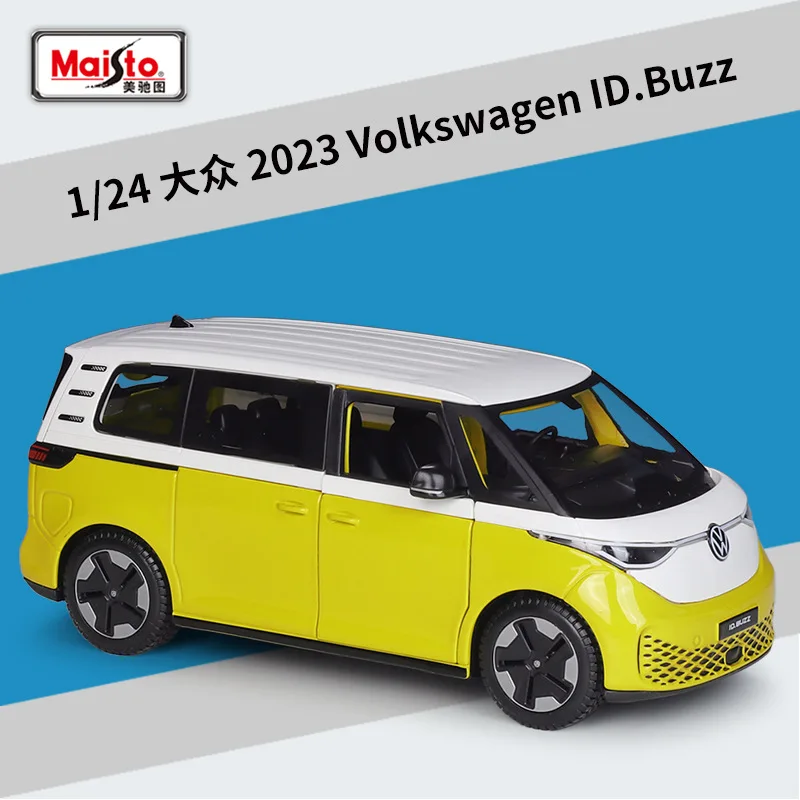 Merck Obrázok 1:24 Volkswagen ID.Buzz 2023 Simulačná zliatina Nová energia Pure Electric vozidlo Hračka hotového modelu