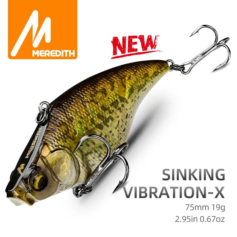 Meredith Vibration-X Vib 75 mm 19g Wobblers Rybárske náčinie Rybárske látky Vibračné návnady pre plné hĺbkové umelé príslušenstvo