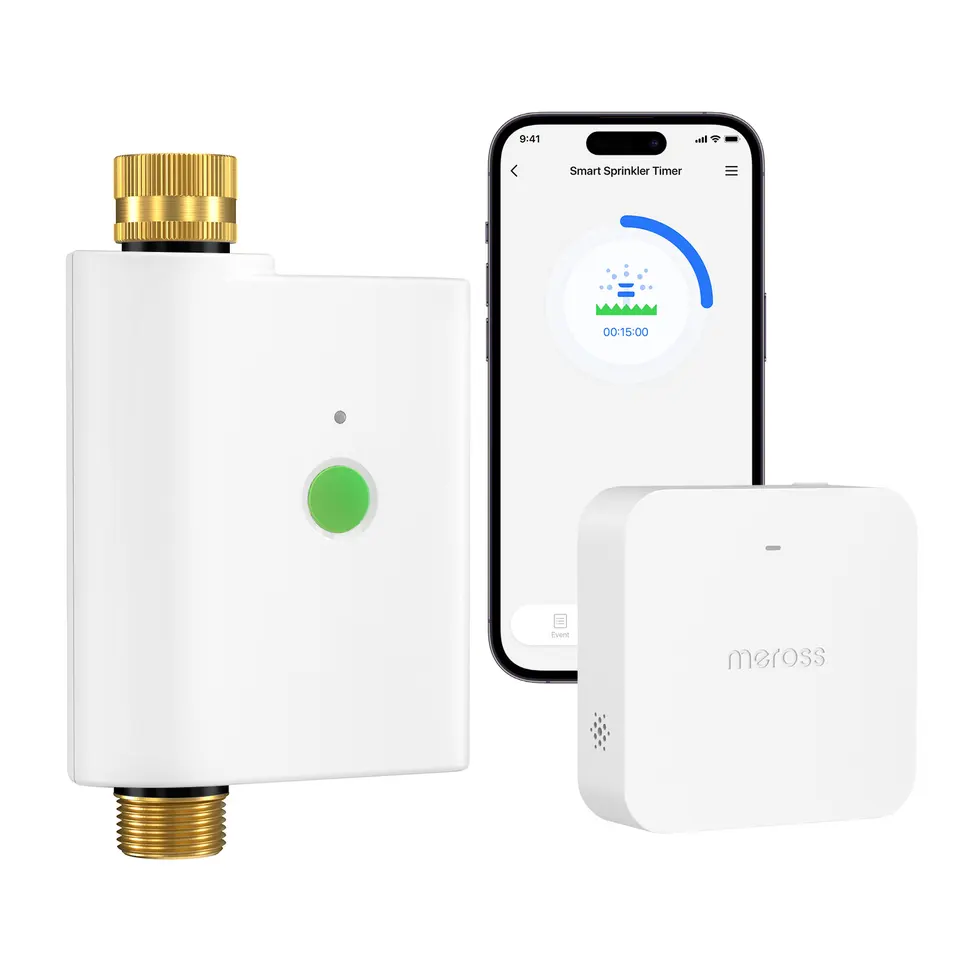 Meross Smart Sprinkler Timer WiFi hadicový kohútik časovač s mosadzou s funkciou sledovania a výstrahy