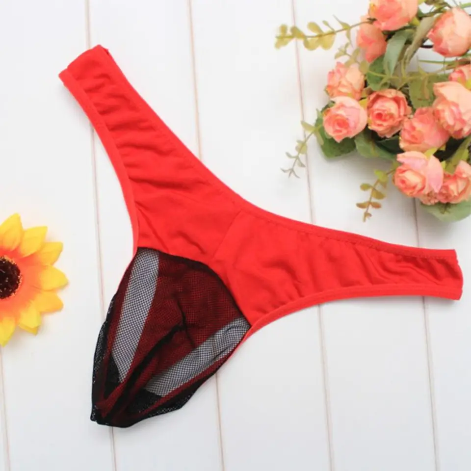 Mesh Transparentné priedušné G-Strings Pánske nohavičky pleti