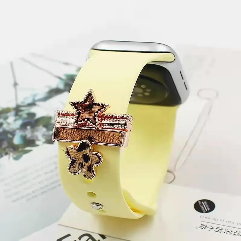 Mesiac Decorácie pre Apple Watch Band Iwatch/Galaxy Watch 4/3 Náramok Silikónový remienok Doplnky šperky Star Dekoratívne kúzla