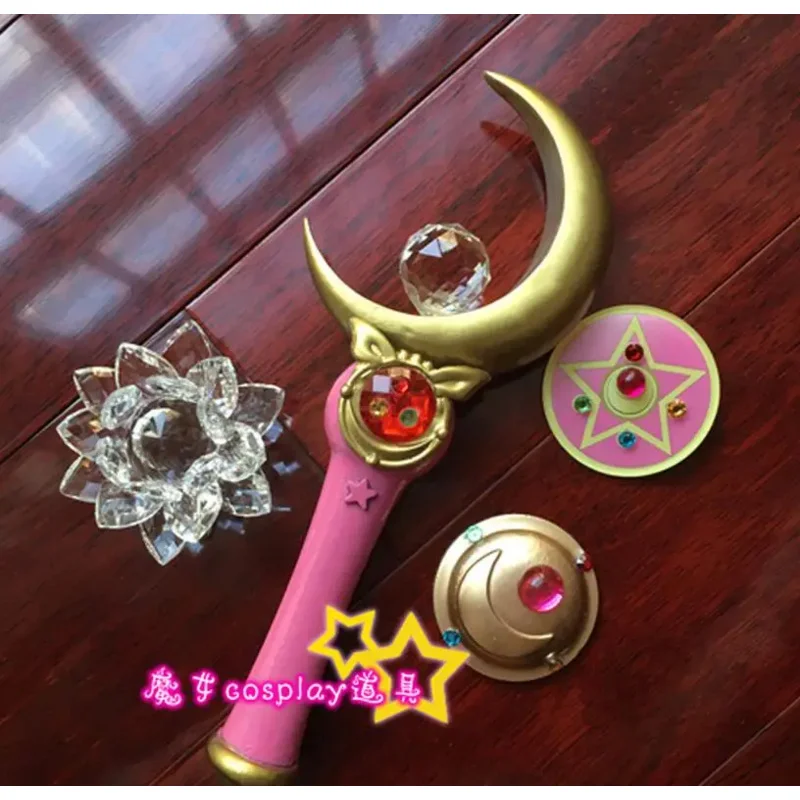 Mesiac Queen Serenity Henshin Wand Stick Rod Handwork Cosplay prop