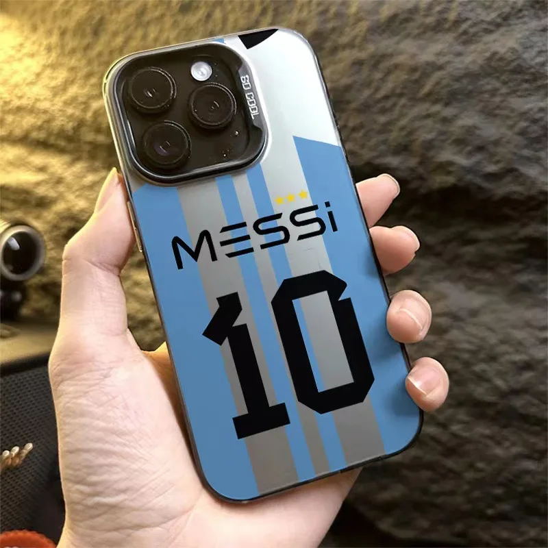 Messi č. 10 iPhone puzdro pre 16Promax15 14 13 12 11 8 xs All Inclusive Anti Fall and Shock -odolný telefónny chránený telefón
