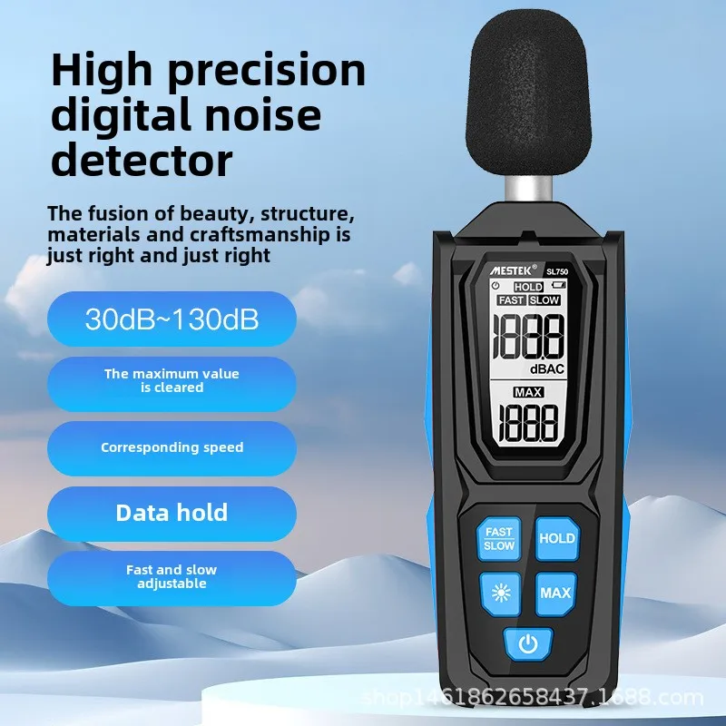 Mestek hluk merača decibel detektor detektora domácnosti detekcia prístroja vreckovú vysokohorský hlukový tester SL750