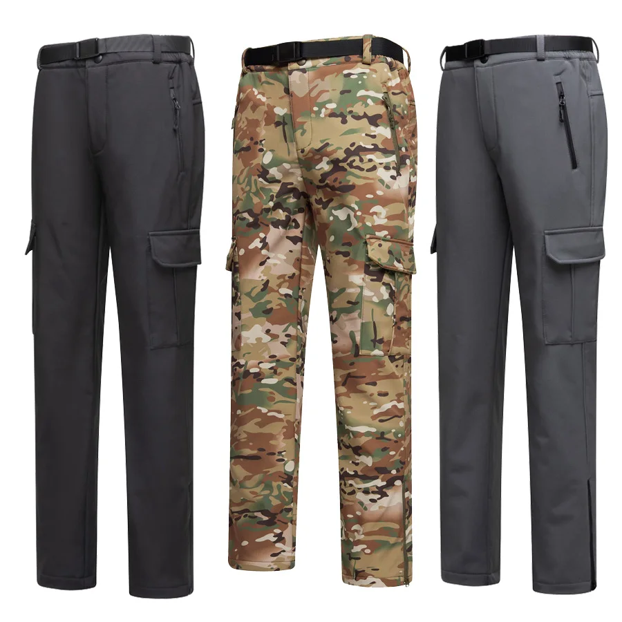 Mestské vojenské taktické nákladné fleece nohavice Outdoor Ripstop Watewrproopster Huncing Loving Training Combat Combat Tousers Pánske streetwear