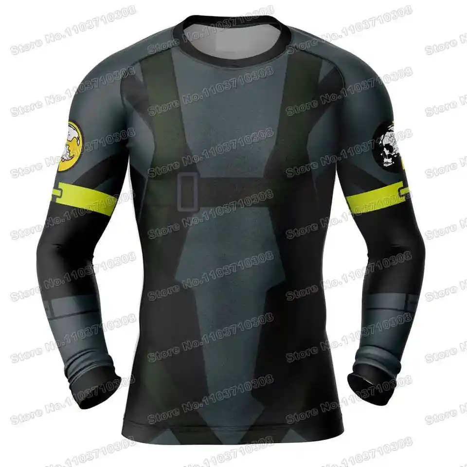 Metal Gear Solid Anime Rash Guards Surfing Jersey Beach Tirls Swimwear Diving Gym Shorts Mma Bjj Men Jiu Jitsu Fitness Sets