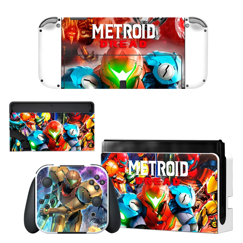 Metroid Dread Nintendoswitch pokožka nálepka nálepky pre Nintendo Switch OLED Console Joy-Con Controller Dock Skin Vinyl