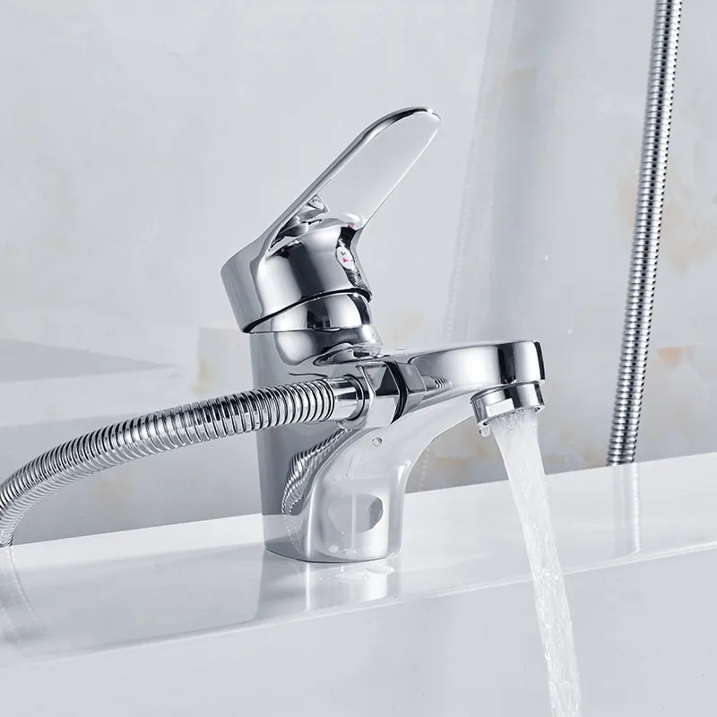 Meďná sprchová kotla Faucet horúca studená voda, kúpeľňová sprchová kotlina Faucet Set, chrómový sprchový kohútik Mixer Water Tap Single Rucker