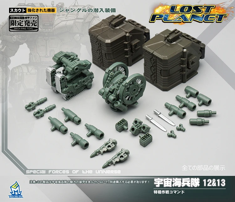 MFT DA12 DA13 Transformácia Diaclone Power-SUIT Power Suit Black Mech Solider Lost Planet Action Zbierka Zbierka modelu hračky