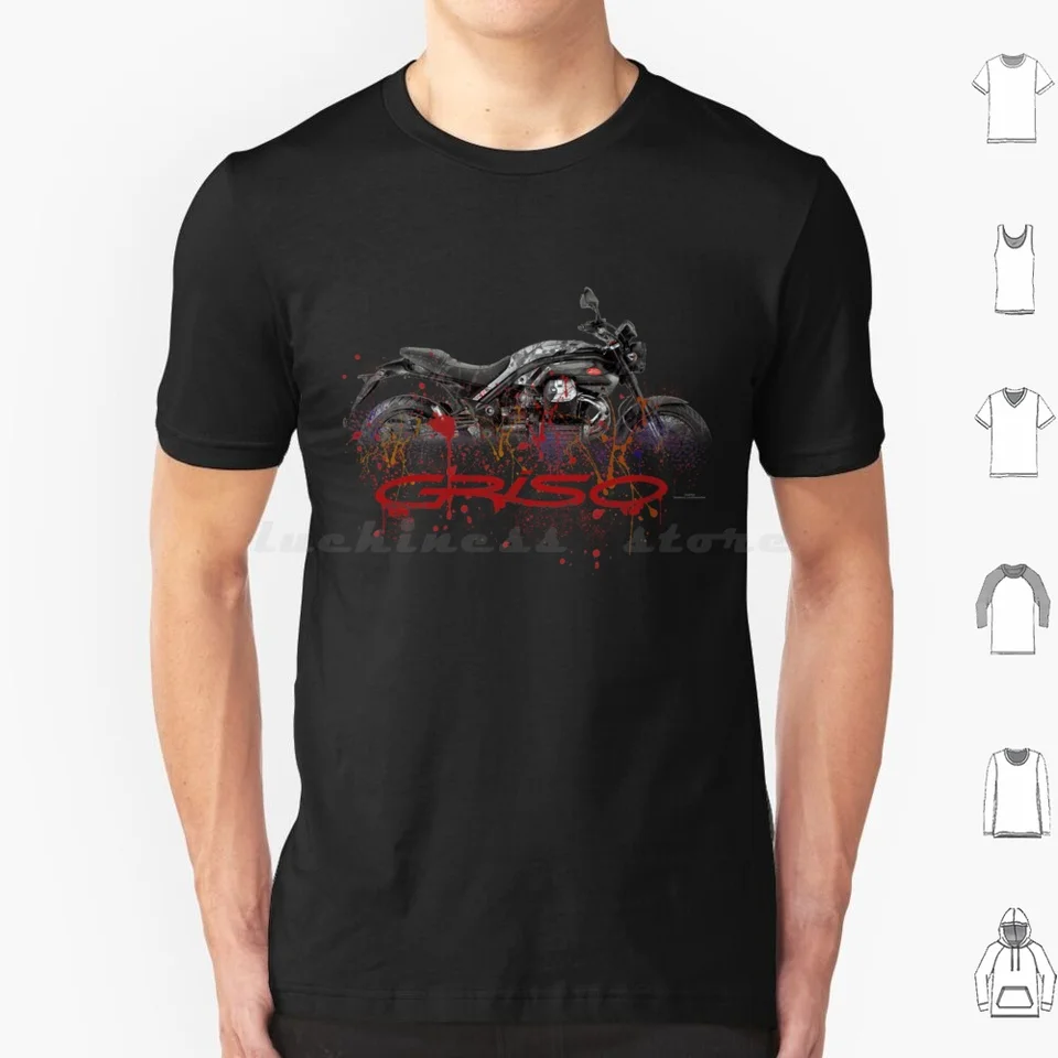 Mg Griso 1200 SE Black Devil T tričko Veľká veľkosť 100% bavlnená motocykla Motocykel Motocykel Guzzi Moto Trend Logo Moto Guzzi