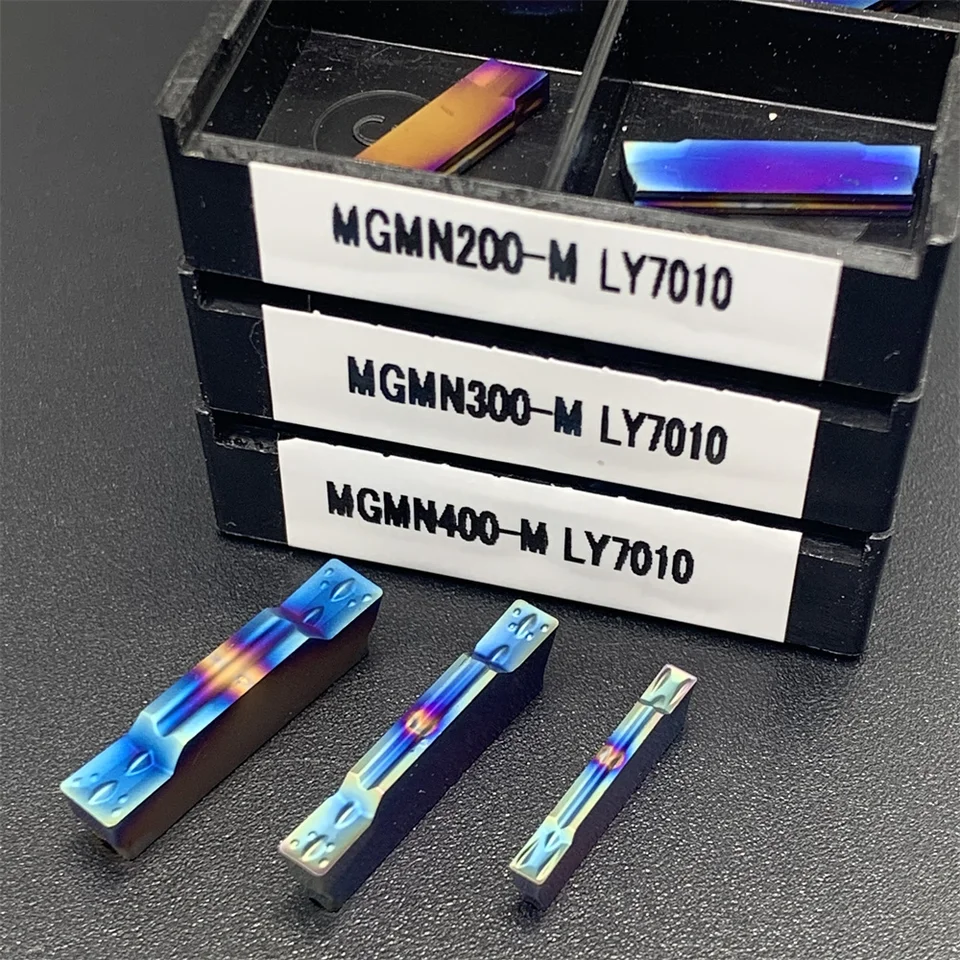 MGMN200-G MGMN300-M MGMN400-M LY7010 Nano Blue Turning Tools Carbide Inserts Lathe CNC Cutter Mgmn300 Parting and Grooving diel