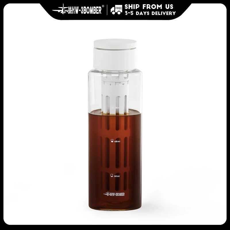 MHW-3Bomber Cold Brew Coffee Maker ICE 600 ml Cold Coffee Brewer Prenosný kávový hrniec Odnímateľný Filter Element Domáce kemping