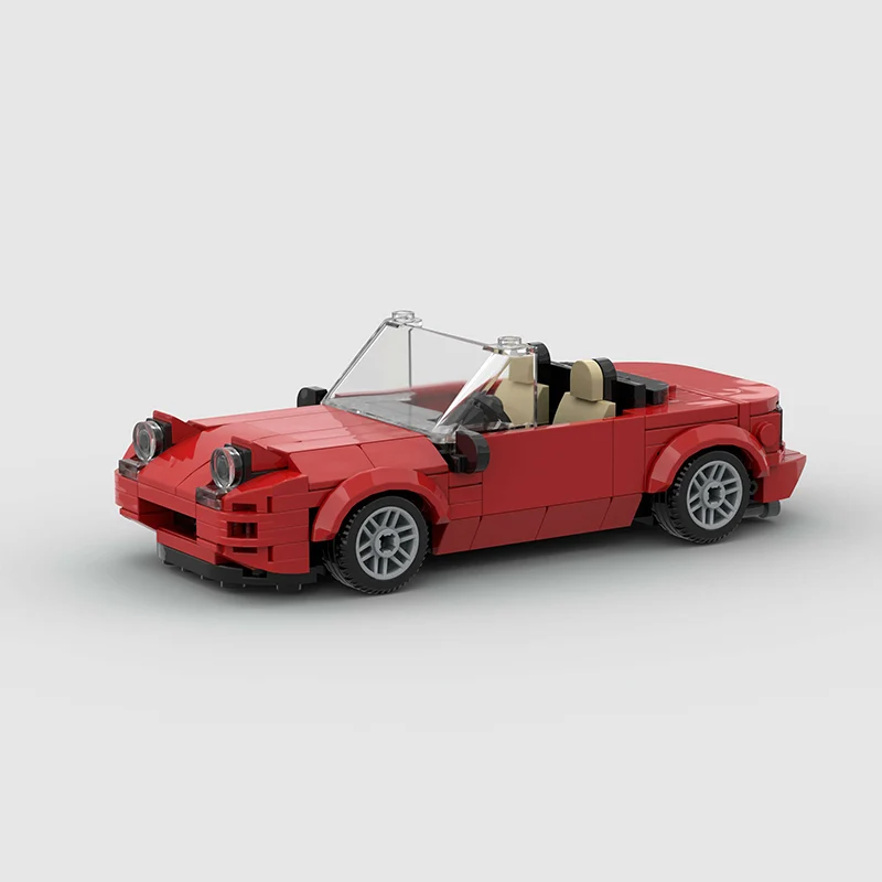 Miata MX-5 NA MOC Car Convertible Speed ​​Champions Super Race F1 Model Model Building Block Block Racing Brick vianočný darček mesto