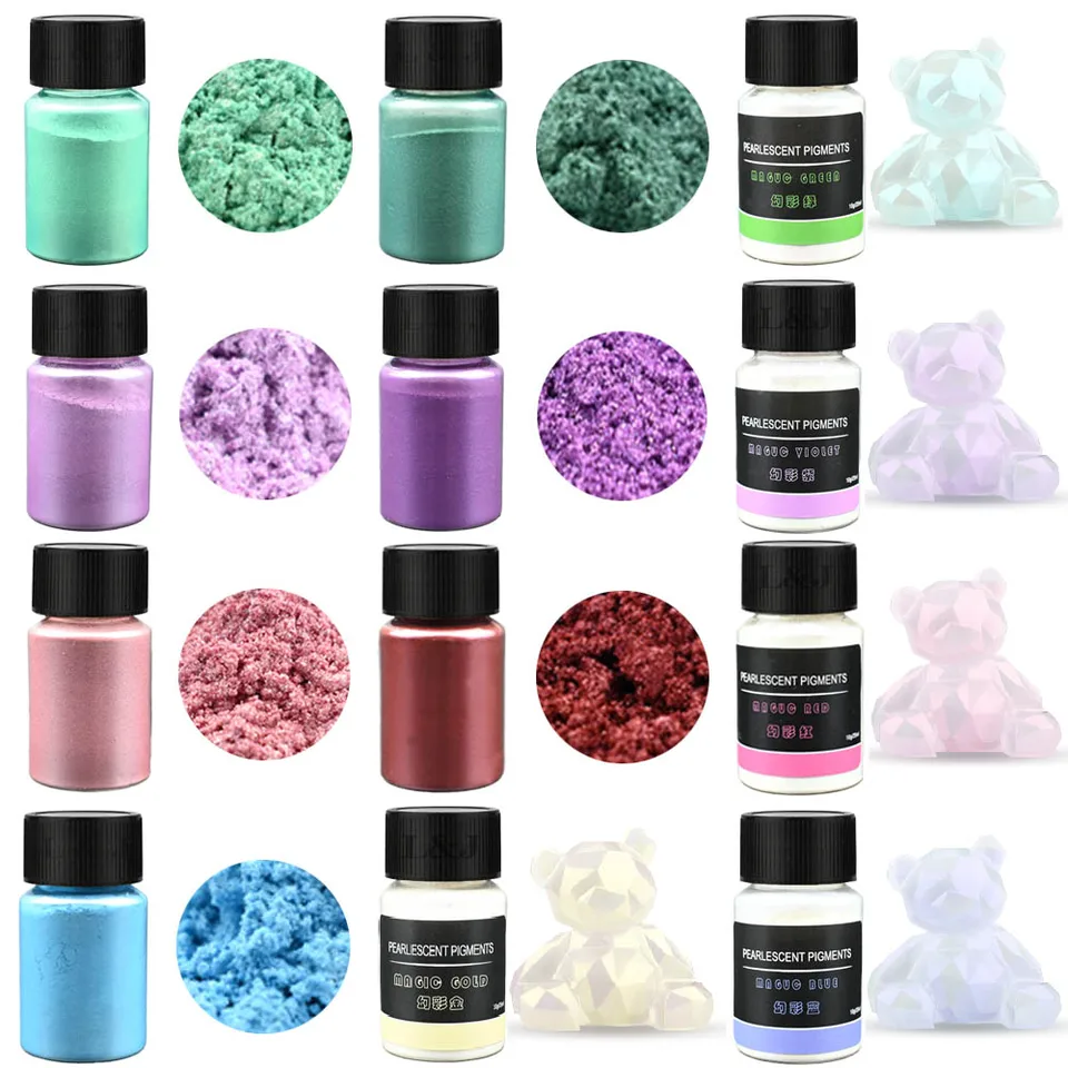 MICA práškový pigment živica Epoxy Candles perleskové sfarbenie prírodný perlový trblietok Interferenčný kovový kovový farbenie mydlové kúpeľové bomby klince
