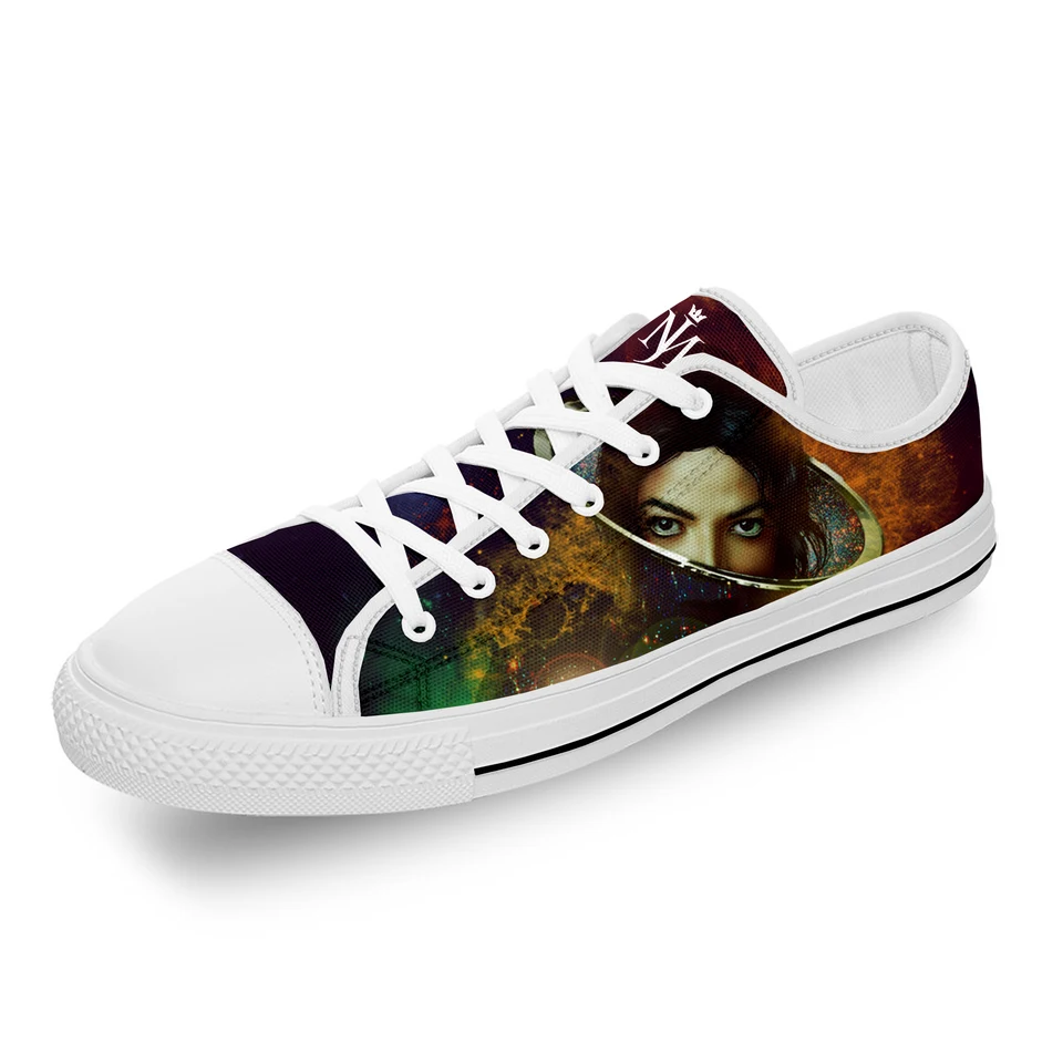 Michael Jackson Cool Funny White Workan 3d Print Low top Canvas Fashion Funny Shoes Men Ženy ľahké priedušné tenisky