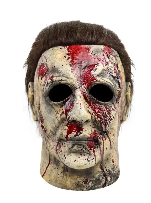 Michael Myers Latex Halloween Mask, kostým s hororovým cosplayom, rekvizity pre dospelých, biele, vysoké kvalitné, 1978