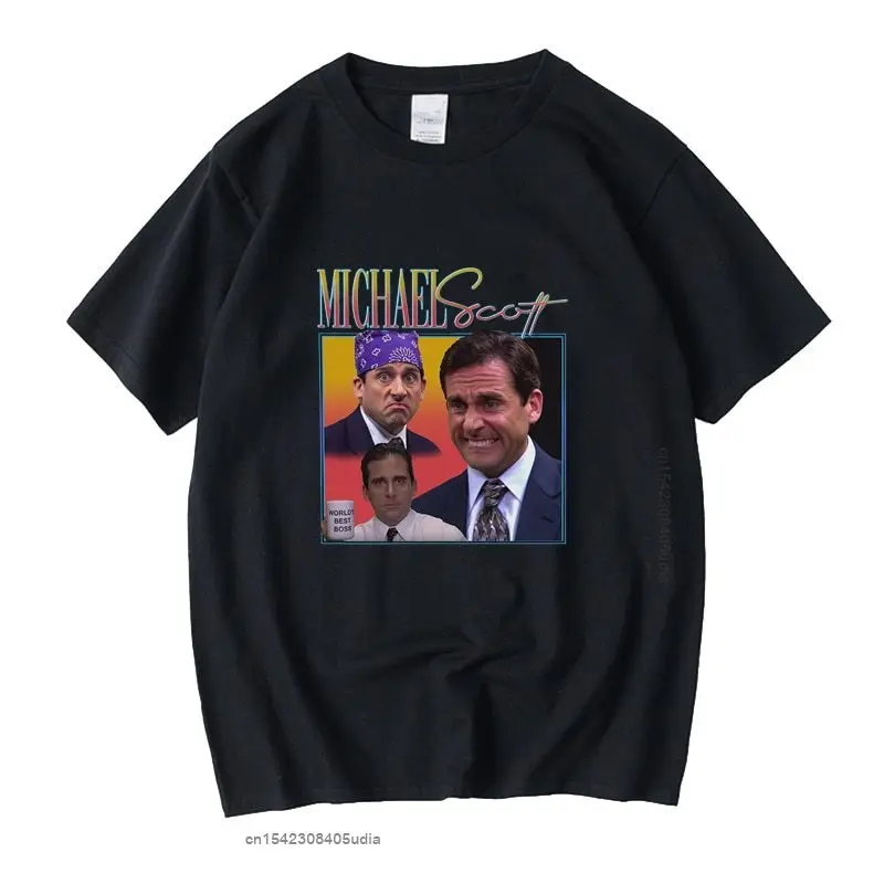 Michael Scott The Office pocta tričká Pánske tričká Dámske tričko Steve Carell T košeľa Bootleg vintage tričká Funny Tshirts
