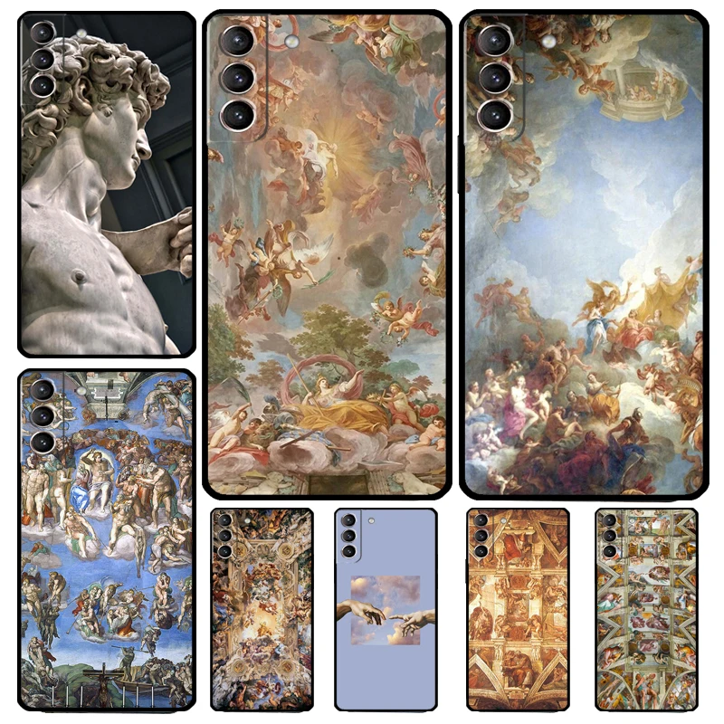 Michelangelo Art Case pre Samsung Galaxy S23 Fe S22 Ultra S20 S21 Fe S8 S9 S10 Plus poznámka 10 20 Ultra Cover