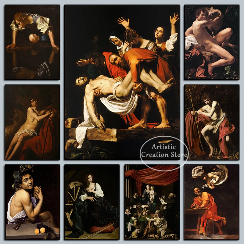 Michelangelo Caravaggio Slávne maľba mučeníctvo sv. Ursula vinobranie európska žena tlač
