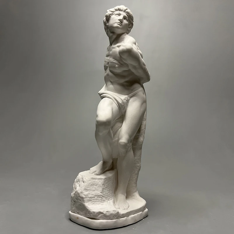 Michelangelo Rebellious Slave sadrové sochárstvo High-end Niche Creative Desktop Ozdoby