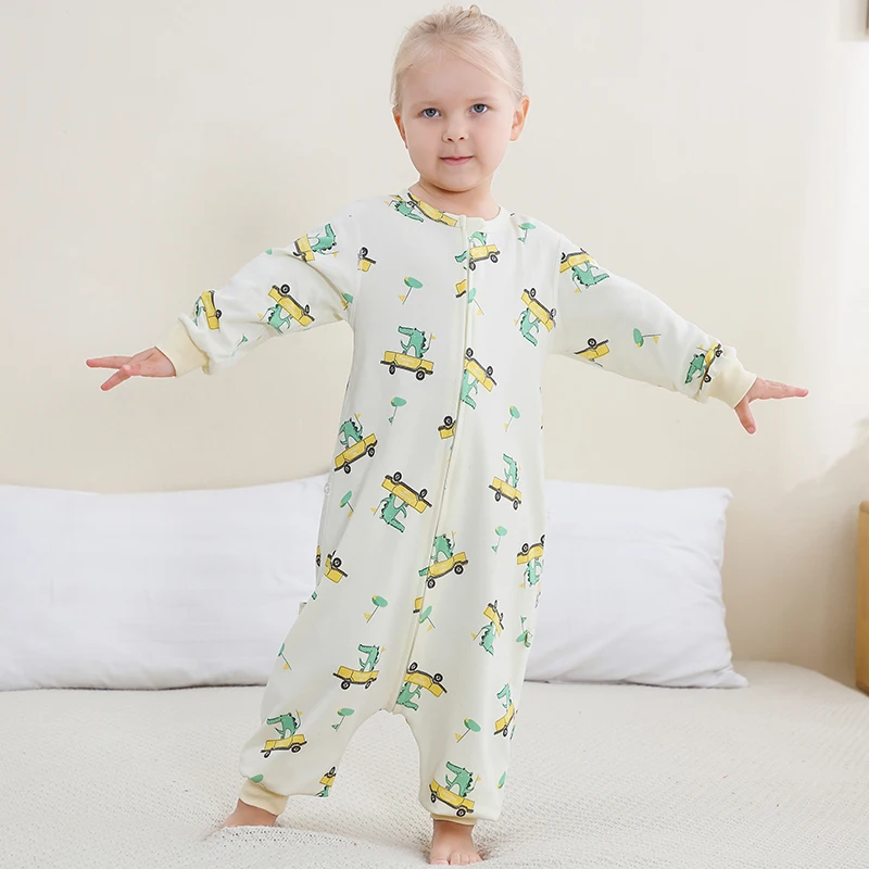 Michley Spring Cotton Spack Pack Baby Kids Kyčník spánok spánok pyžamy s dlhým rukávom spánok