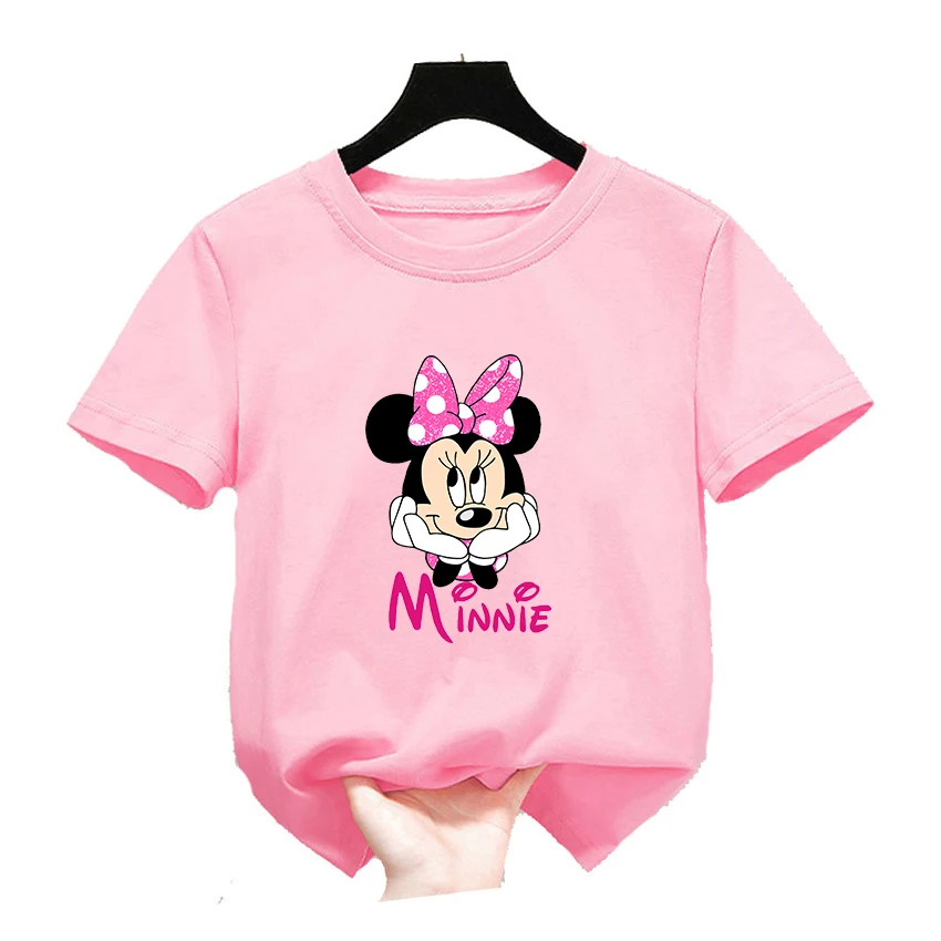 Mickey Minnie Mouse Kids Clothes T košele Detské karikatúry Casy Tops Boys Dievčatá Teenager outfits Tee tričko
