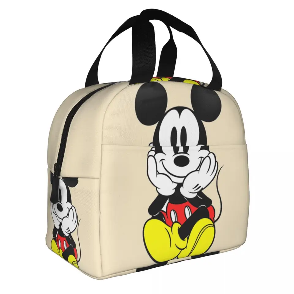 Mickey Mouse Kawaii Cartoon Izolovaná obedová taška na obed Cooker tašku obed Obed Obed Large Tote Lunch Box Food taška na pláž cestovanie