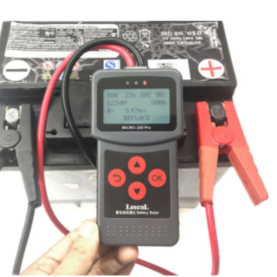 Micro-200 Pro Tester batérií 12V 24 V kapacita Digitálne vozidlo Analyzátor Analyzátor motocyklových automobilov Diagnostické náradie Testery