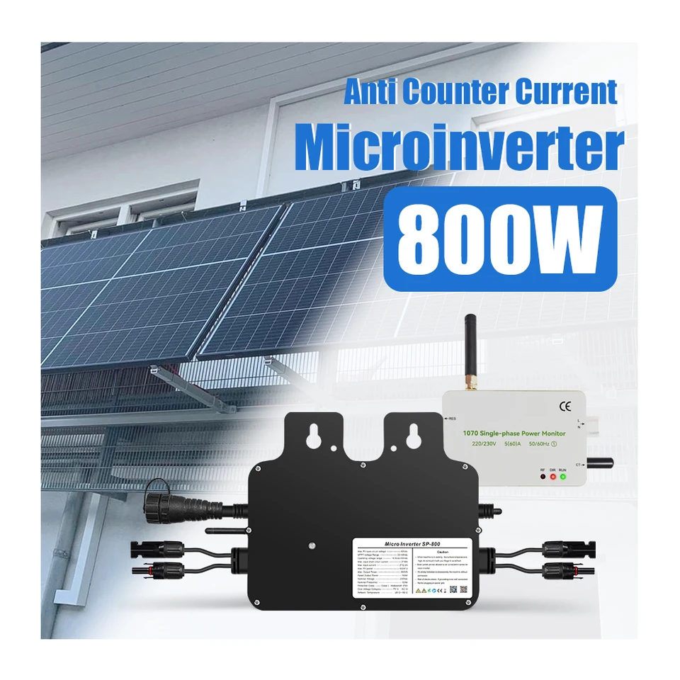 Micro OnDuleur Solaire 800W IP65 VDE Zero Power Feed Smart Balkony Solar Solar na mriežke Micro Inverter 800W