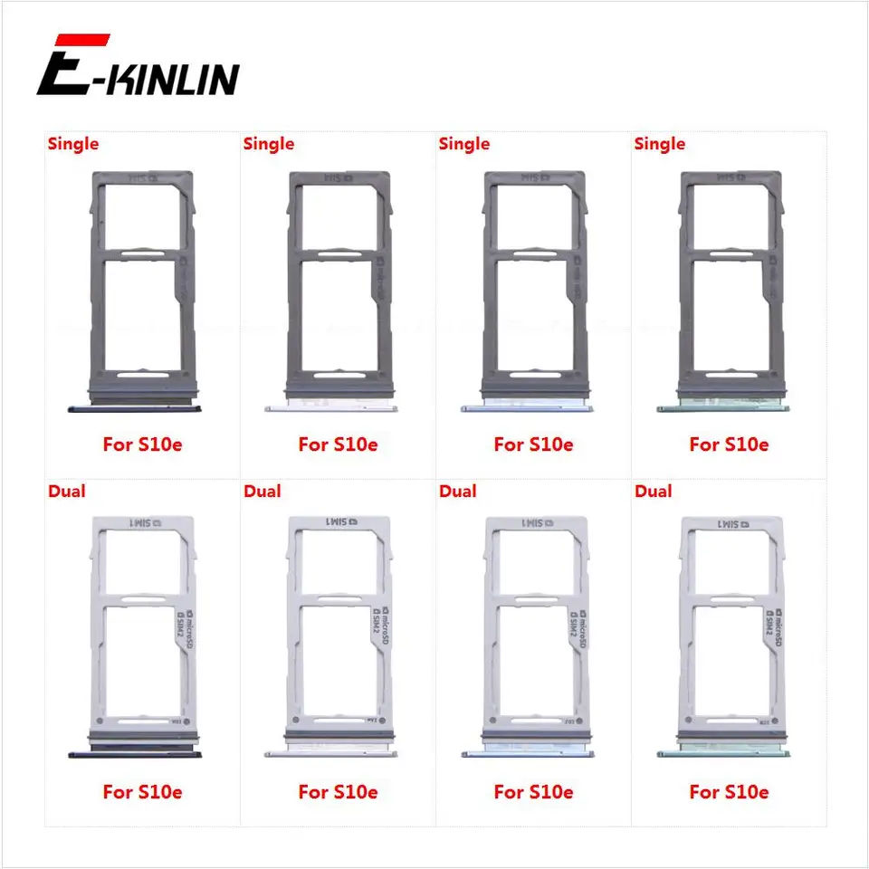 Micro SD SIM Card Tray Socket Slock Slot Adapter Connector Reader pre držiak kontajnera Samsung Galaxy S10E G970