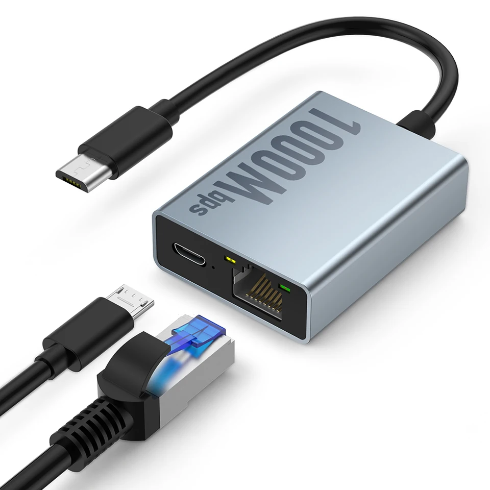 Micro USB sieťová karta Ethernet Adapter 1000 m adaptér sieťovej karty pre smerovač Switch Switch Fire TV Stick Ethernet Switch