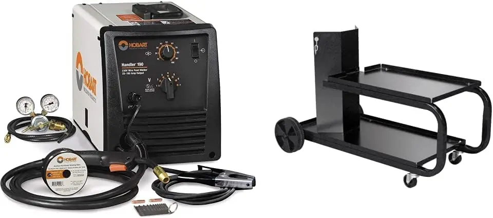 MIG Welder 230V a malý bežecký prevodový stojan Čierny ovládací prvok ponúka ľahšie jemné ovládanie výstupných parametrov