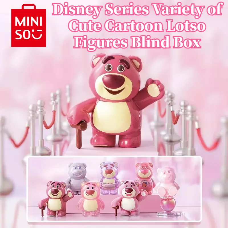 Miiniso Animation Disney Series Variety roztomilých kreslených figúr Lotso Blind Box Creative Trendy Desktop Doll Dollies Darček darček