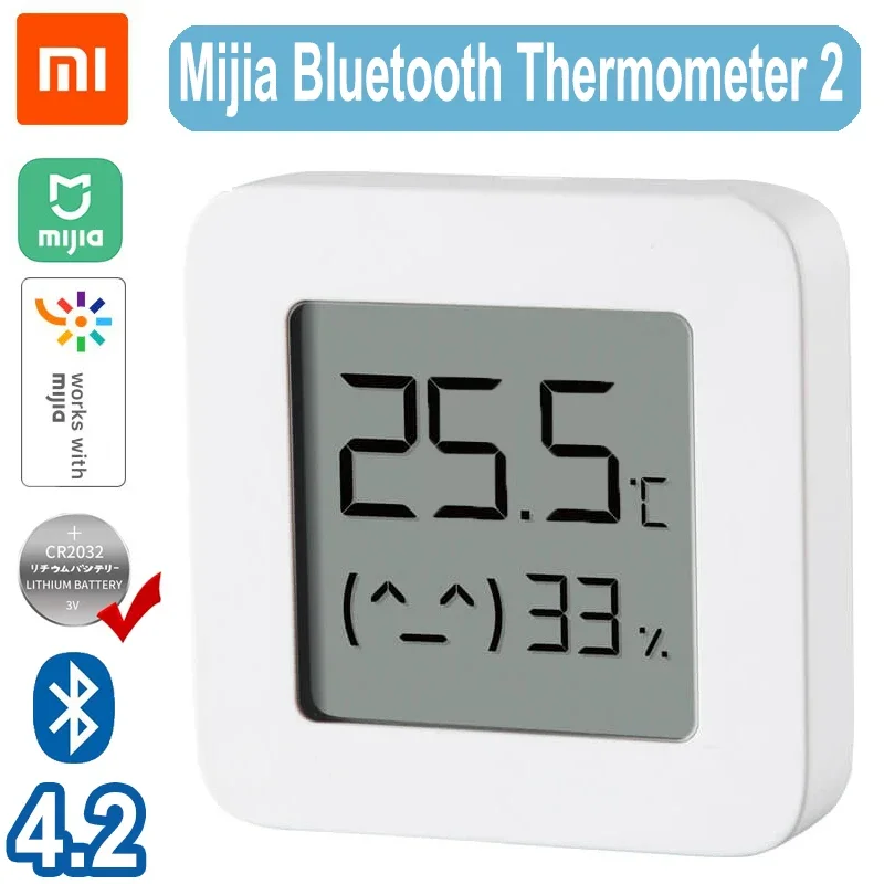 Mijia Bluetooth 4.2 Termometer 2 Wireless Smart Electric Digital Hygrometer Vstavaný teplomer pre batériu pracuje s aplikáciou Mijia App