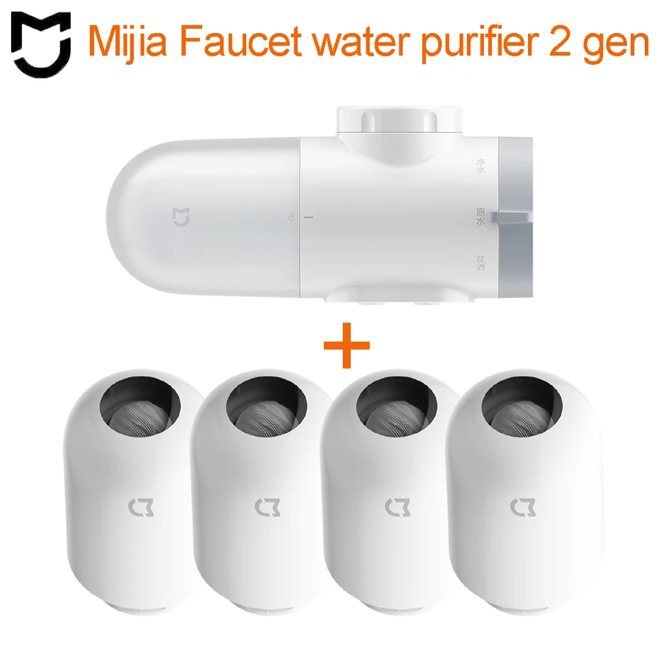 Mijia Faucet Water Puristifikátor 2 Gen Kuchynský kohútik Čistifikátory Prírodné aktívne uhlie Päťnásobné kompozitné filtrácie Odstránenie hrdzu